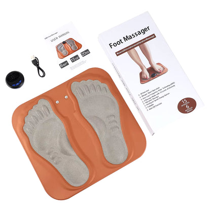 3D Smart Foot Massage Pad Feet Massager 6 Modes 15 Levelsimprove Blood Circulation Relax Muscles Slim Legs Rechargeable Foot Pad