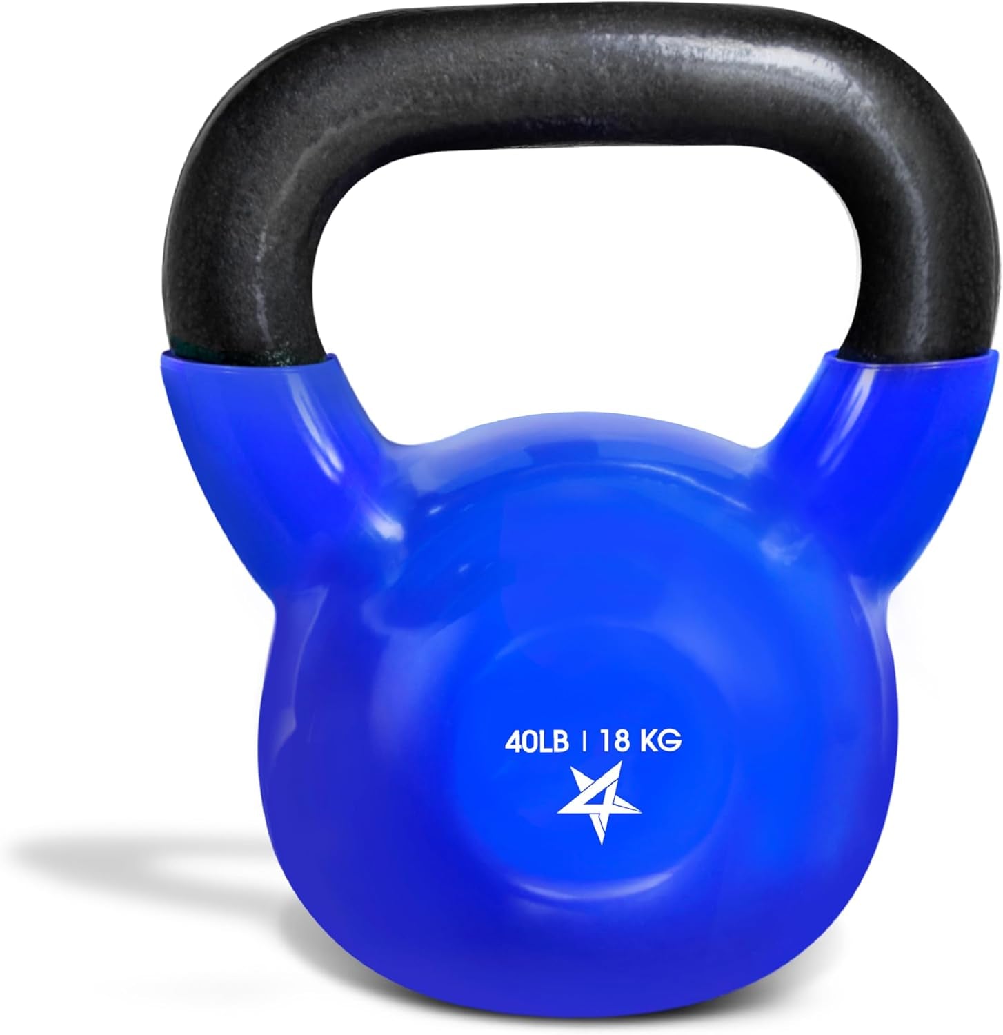 Yes4All Vinyl Coated Cast Iron Kettlebells (5-65 lbs) for Strength Training and Full Body Workouts