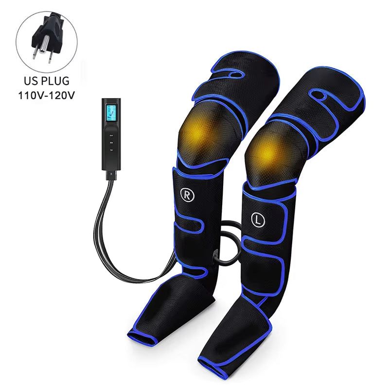 Electric Leg Muscle Relaxer 6 Modes Air Compression Recovery Boot Relieve Foot Fatigue Heating Leg Massager