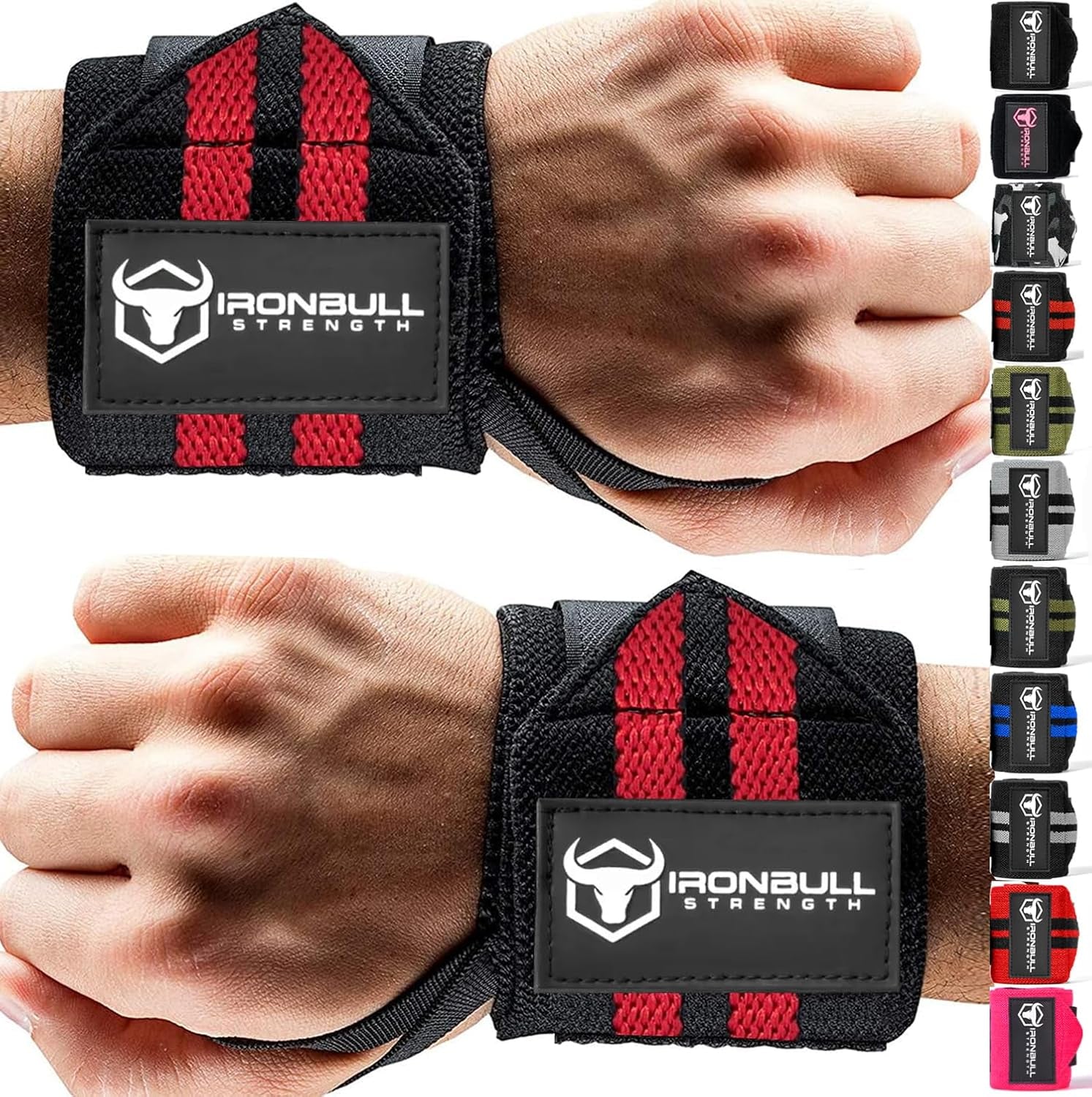 Premium 18” Wrist Wraps for Weightlifting - USPA & IPL Approved - Durable Wrist Straps with Thumb Loop for Enhanced Support in Weightlifting, Powerlifting, and Strength Training - Ideal for Men and Women