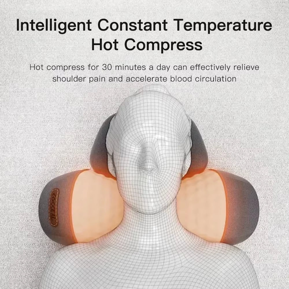 Electric Massager Cervical Pillow Hot Compress Vibration Massage Neck Traction Relax Sleeping Pillow Spine Support Normal