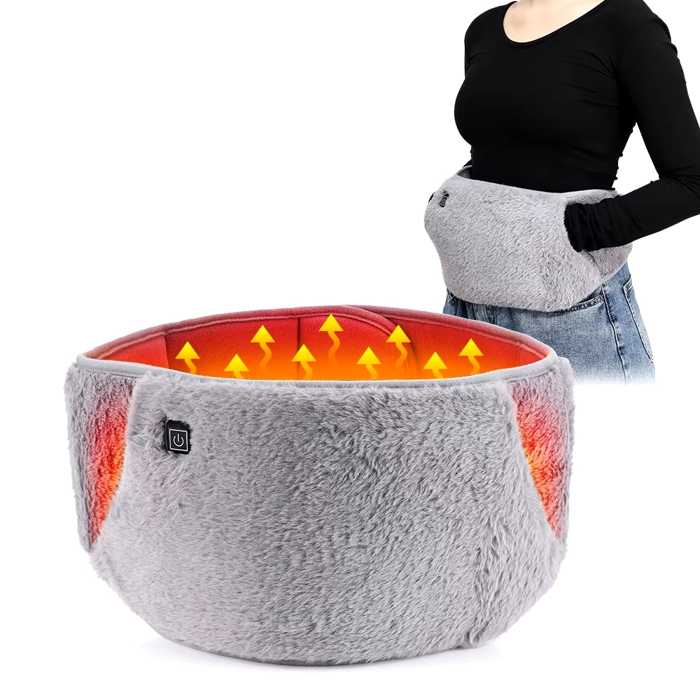 Electric Heating Abdomen Belt Adjustable Waist Heated Therapy for Menstrual Cramp Lumbar Pain Relief Uterus Hand Warmer Winter