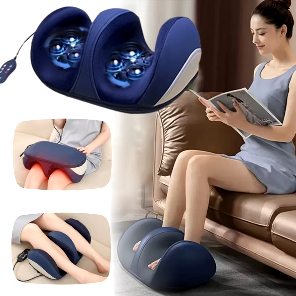 Super Big Electric Foot Leg Massager Deep Tissue Shiatsu Kneading Relax Heated Roller Calf Relieve Stress Care Foot Machine Tool