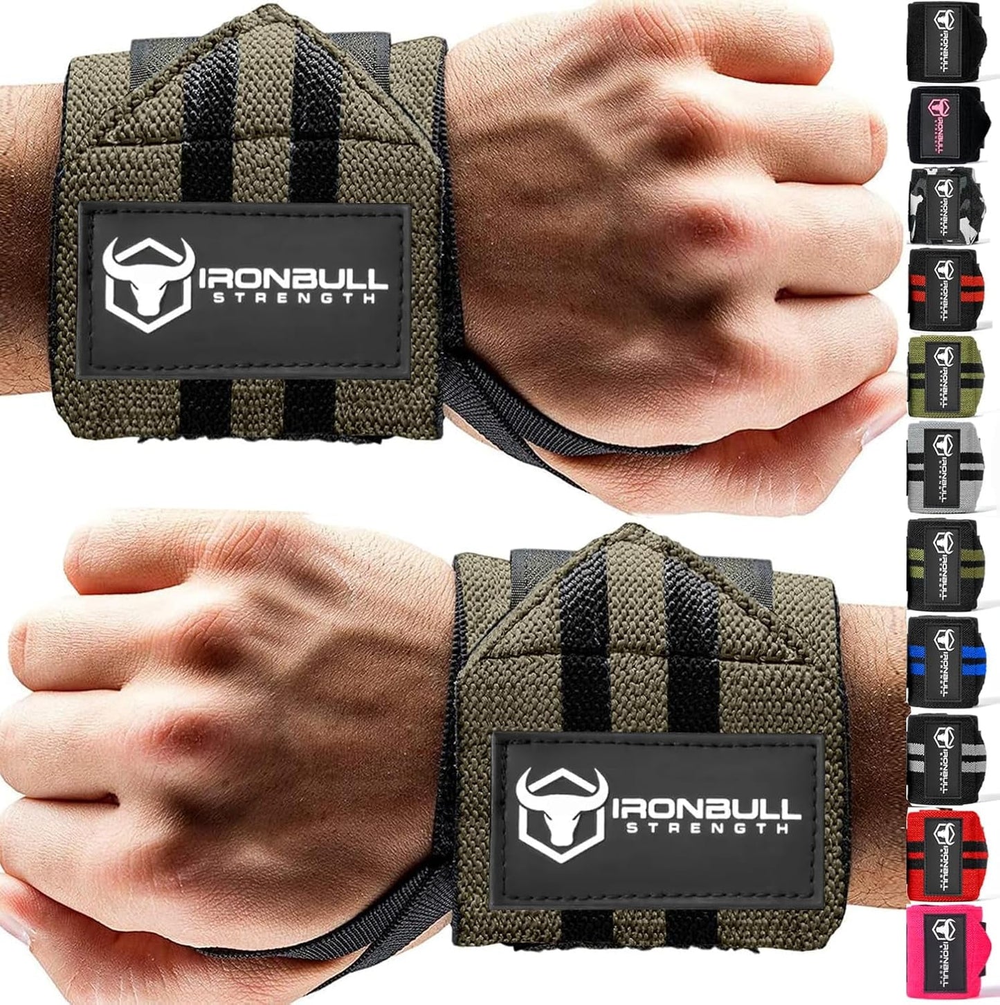 Premium 18” Wrist Wraps for Weightlifting - USPA & IPL Approved - Durable Wrist Straps with Thumb Loop for Enhanced Support in Weightlifting, Powerlifting, and Strength Training - Ideal for Men and Women