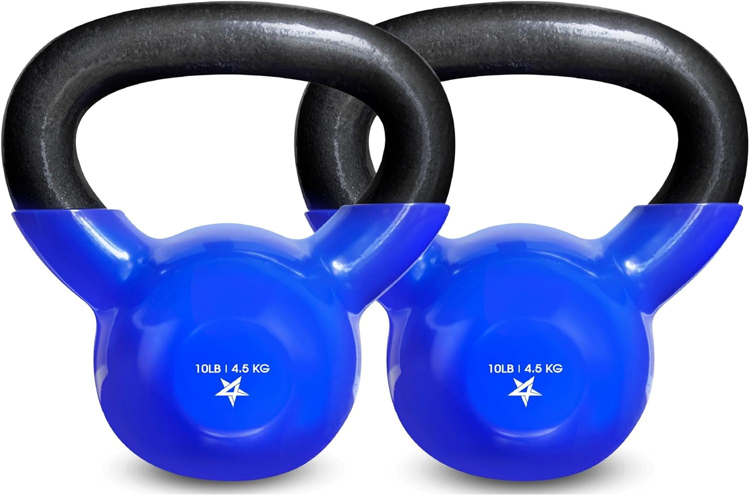 Yes4All Vinyl Coated Cast Iron Kettlebells (5-65 lbs) for Strength Training and Full Body Workouts