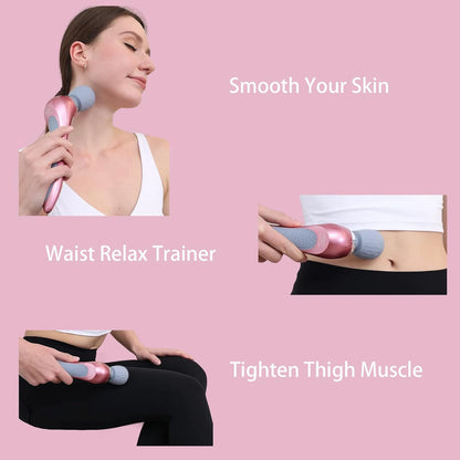 Cordless Handheld Vibrating Massager - Versatile Electric Massager for Full Body Relief, Featuring 5 Vibration Modes for Face, Neck, Back, Shoulders, Waist, Legs, and Feet - Portable Design for Both Men and Women