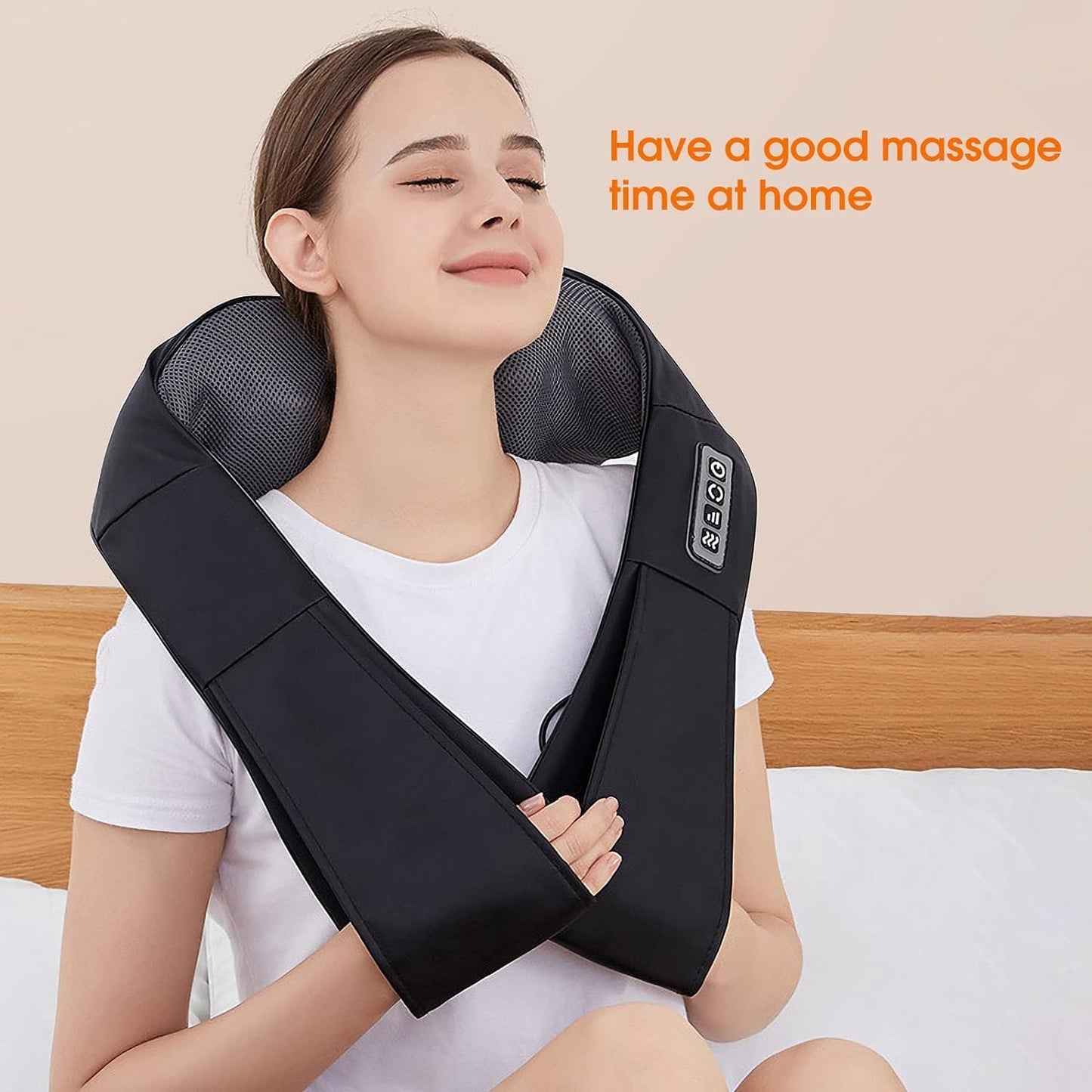 AERLANG Shiatsu Deep Tissue Back and Neck Massager with Heat - Electric 4D Massage Pillow for Father's Day Gifts from Daughter (Non-Cordless)