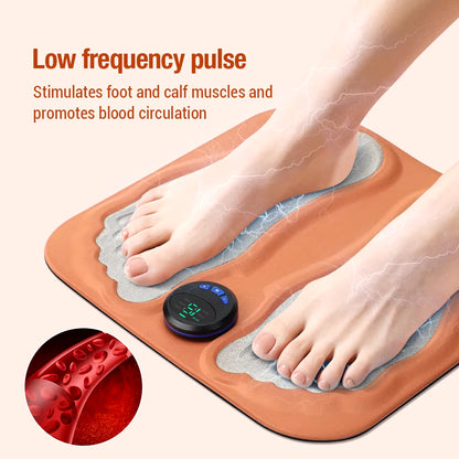 3D Smart Foot Massage Pad Feet Massager 6 Modes 15 Levelsimprove Blood Circulation Relax Muscles Slim Legs Rechargeable Foot Pad