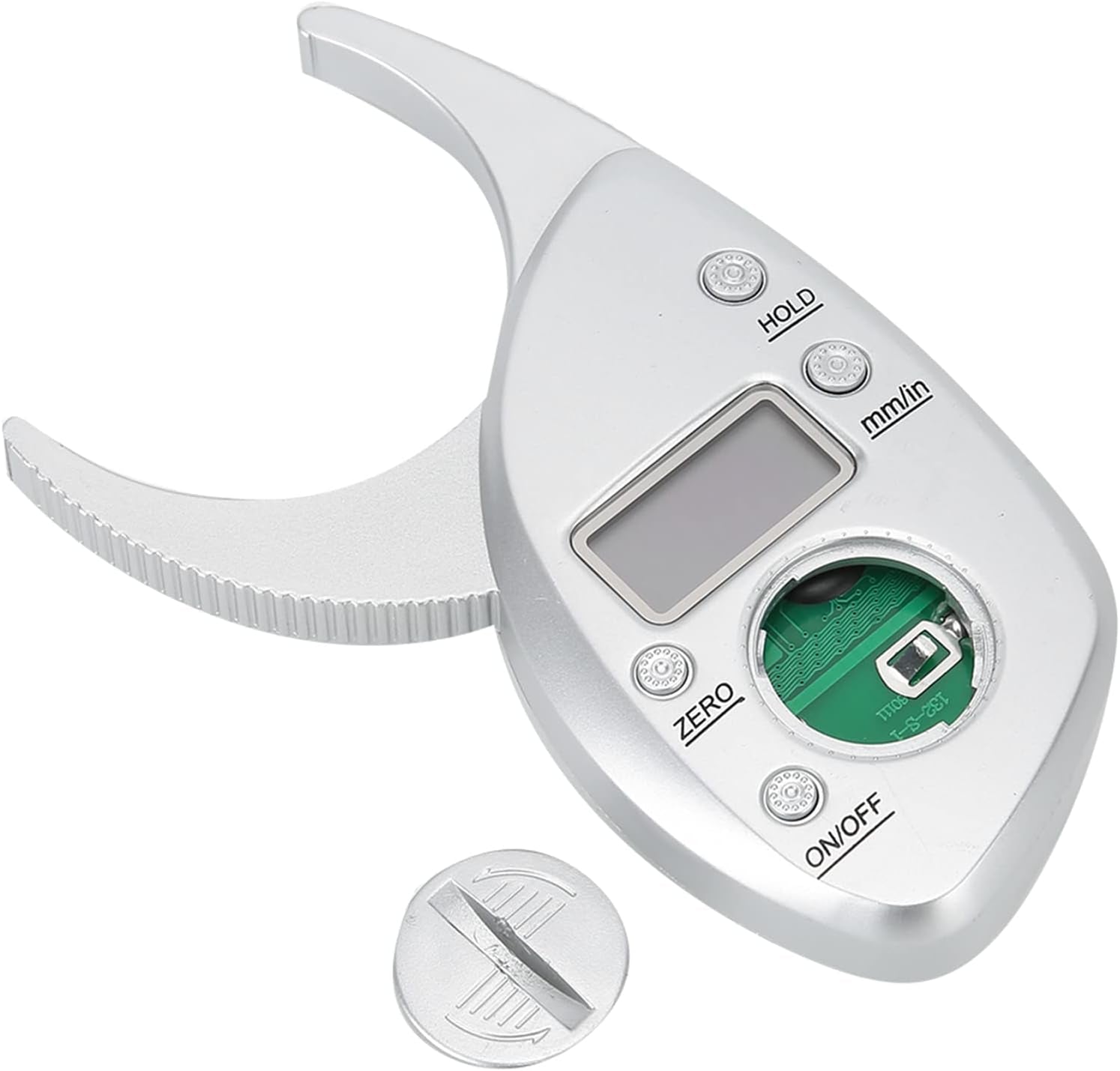 Portable Digital Body Fat Caliper with LCD Display - Handheld Skin Fat Measurement Tool for Home Use