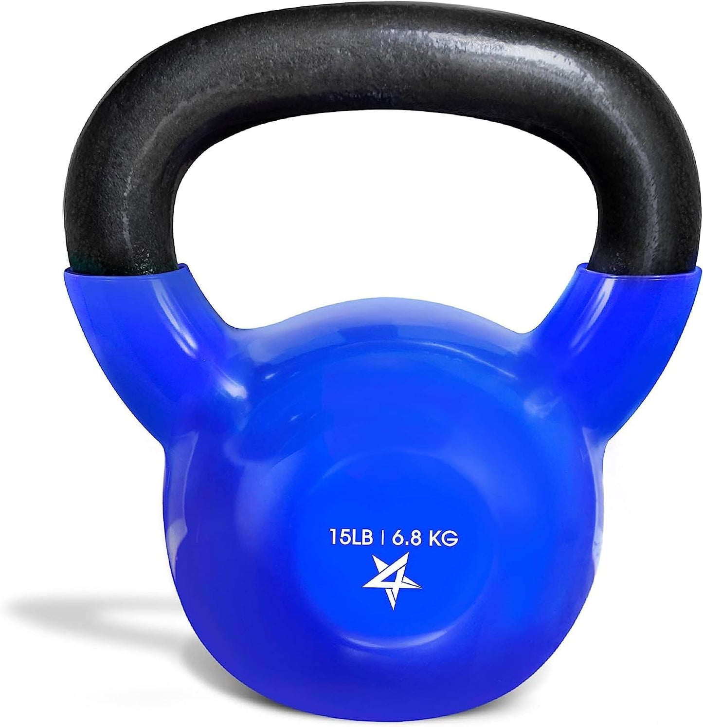 Yes4All Vinyl Coated Cast Iron Kettlebells (5-65 lbs) for Strength Training and Full Body Workouts