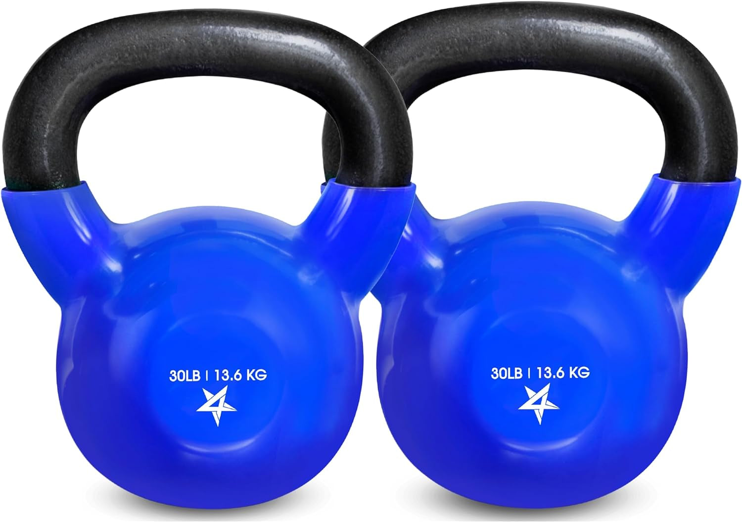 Yes4All Vinyl Coated Cast Iron Kettlebells (5-65 lbs) for Strength Training and Full Body Workouts