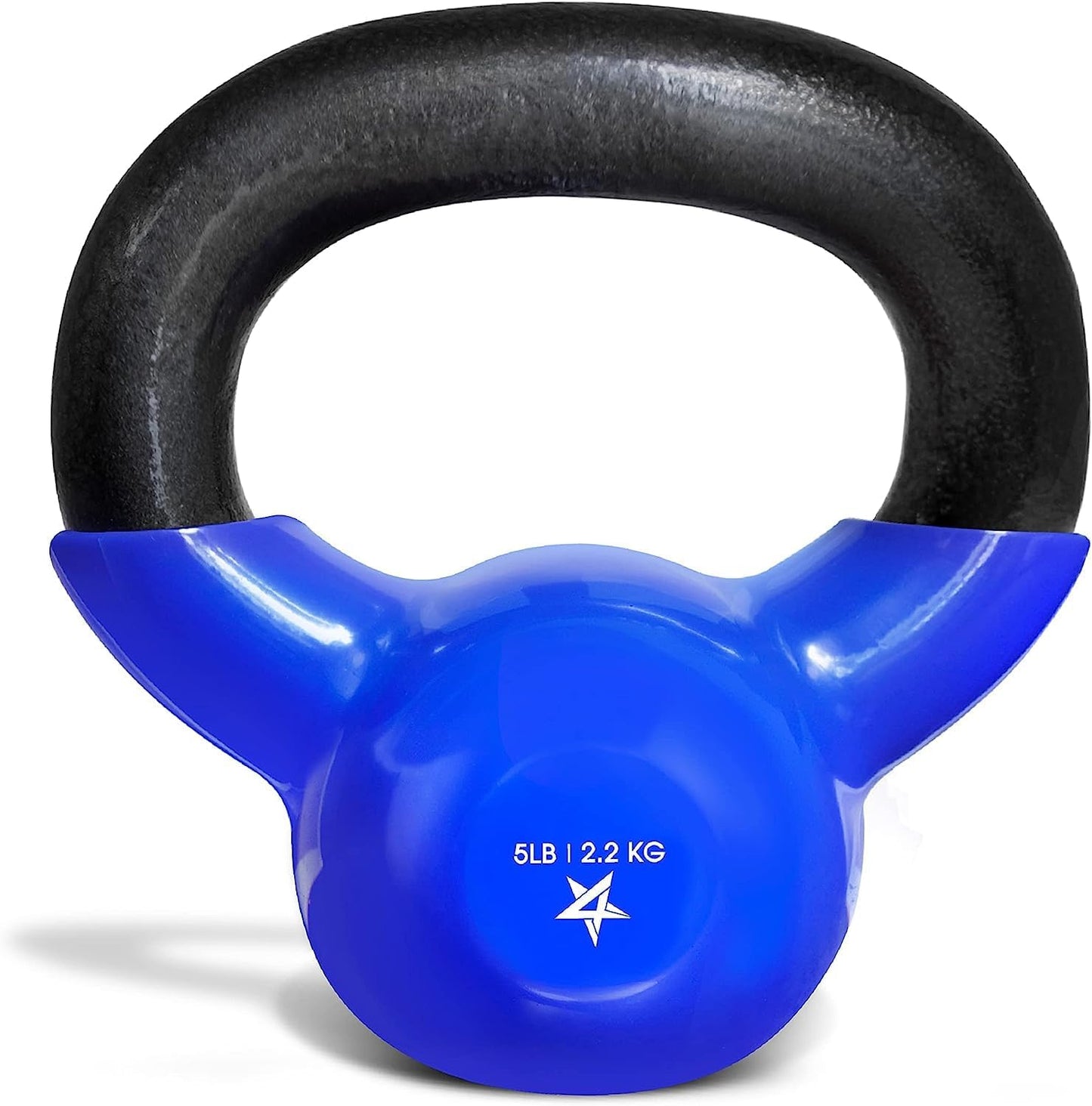 Yes4All Vinyl Coated Cast Iron Kettlebells (5-65 lbs) for Strength Training and Full Body Workouts