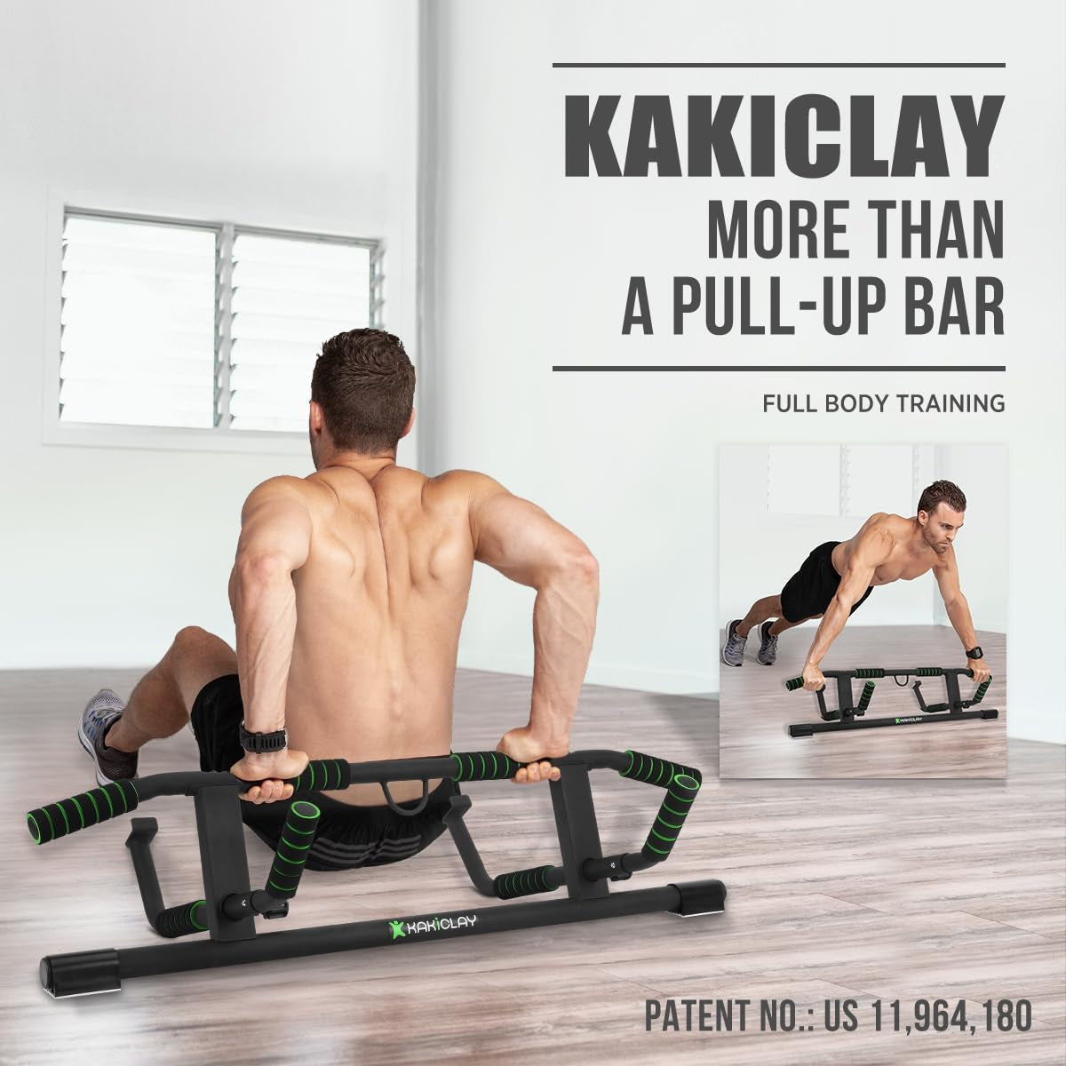 2024 Enhanced Multi-Grip Pull-Up Bar with Innovative Larger Hooks Technology - USA Patented Design, Shipping, and Warranty Included