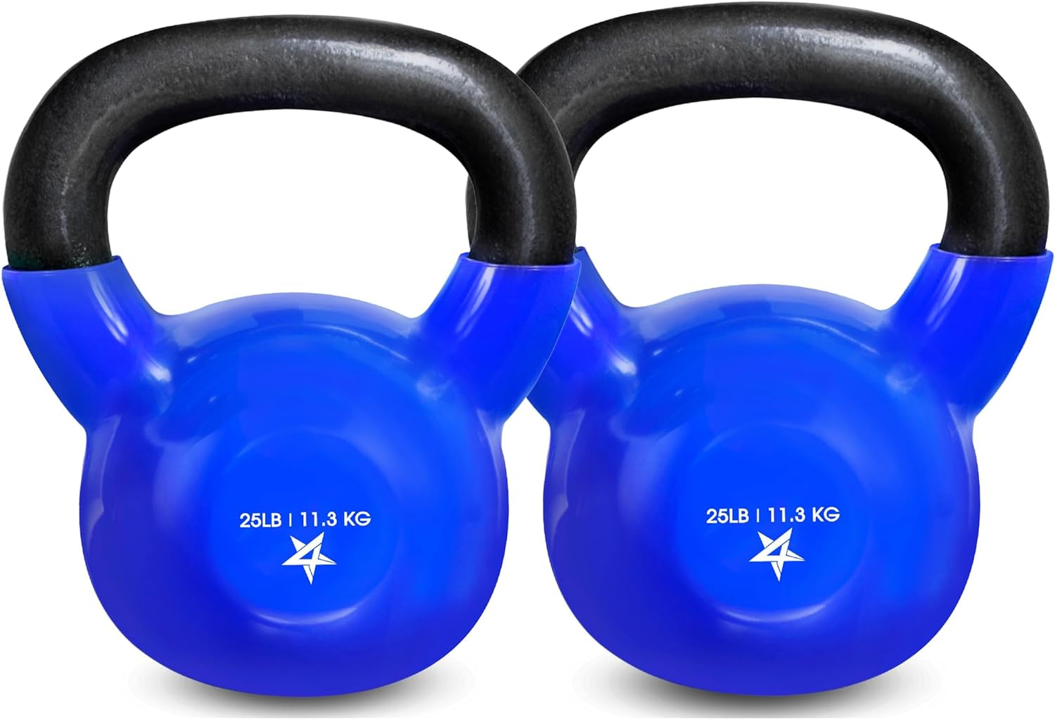 Yes4All Vinyl Coated Cast Iron Kettlebells (5-65 lbs) for Strength Training and Full Body Workouts