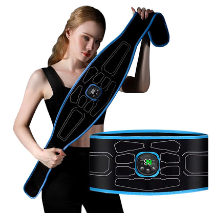 EMS Abdominal Toning Belt Electric Muscle Stimulation Muscle Toner Portable Fitness Massager Waist Trainer Body Slimming Shaping